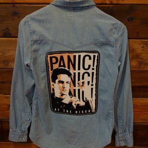 Panic! At the Disco One-of-a-Kind Moto Custom MadAndie Western Denim Shirt